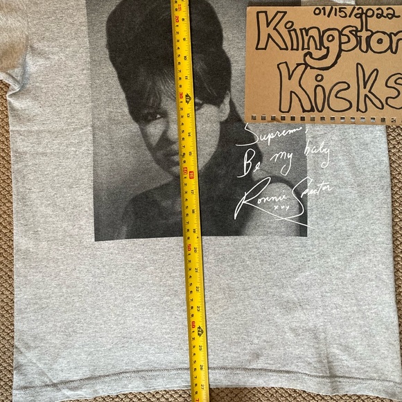 Gently used supreme Ronnie tshirt measurements in photo - Picture 2 of 4